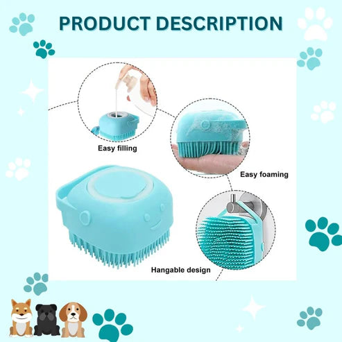 Petblush Pet Bath Brush Perfect For Cat & Dog